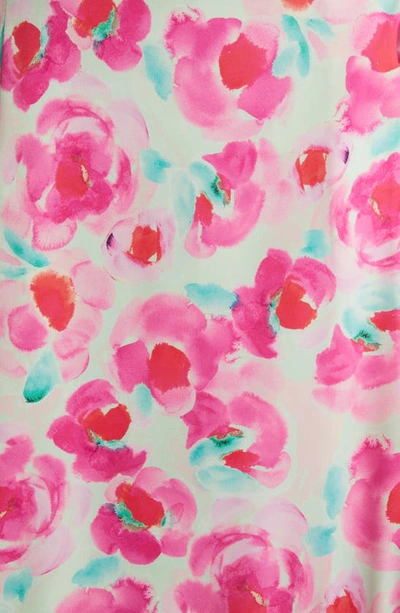 Shop Adelyn Rae Willow Floral Ruffle Handkerchief Hem Wrap Dress In Pink/ Mint