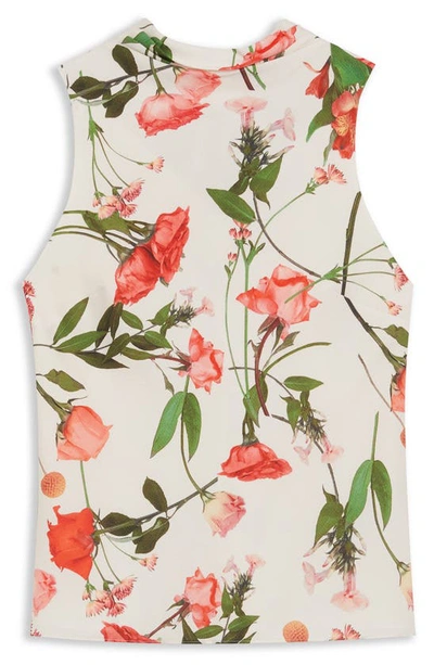 Shop Ted Baker Raeven Floral Sleeveless Top In White