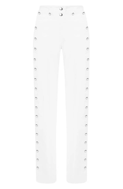 Shop Staud Carter Stud Detail Pants In White