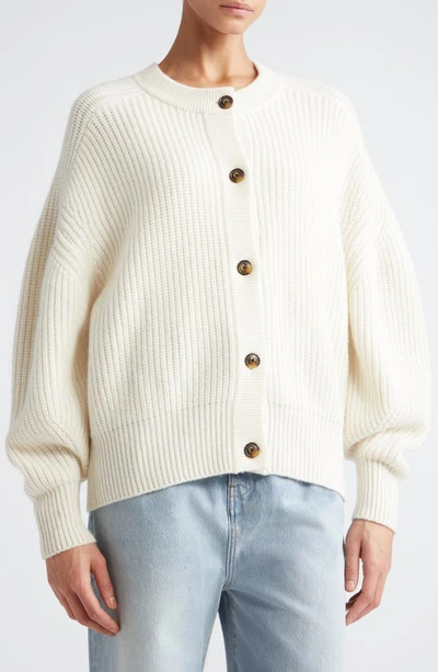 Shop Loulou Studio Harebells Cashmere Cardigan In Ivory