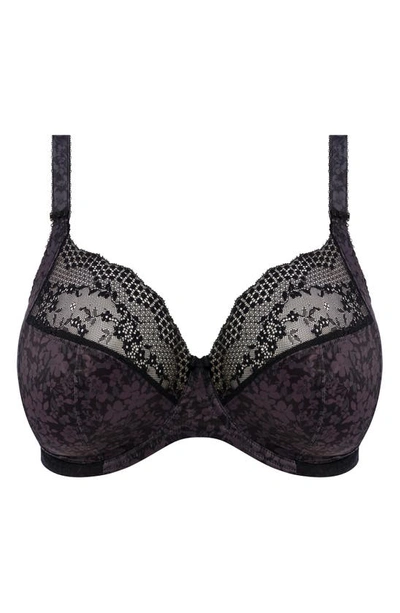 Elomi Lucie Full Figure Underwire Plunge Bra In Black