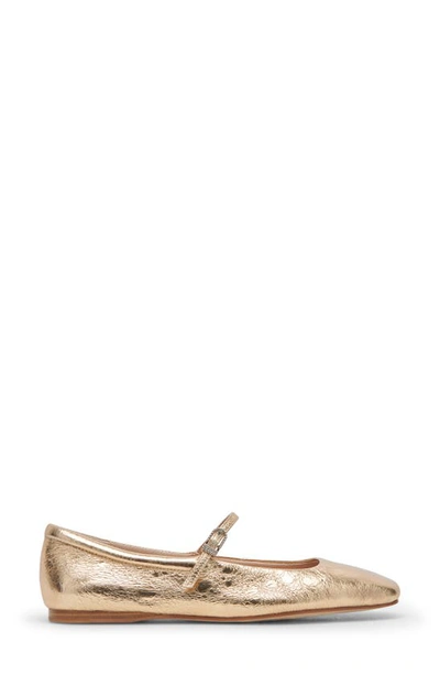 Shop Dolce Vita Reyes Mary Jane In Gold Distressed Leather