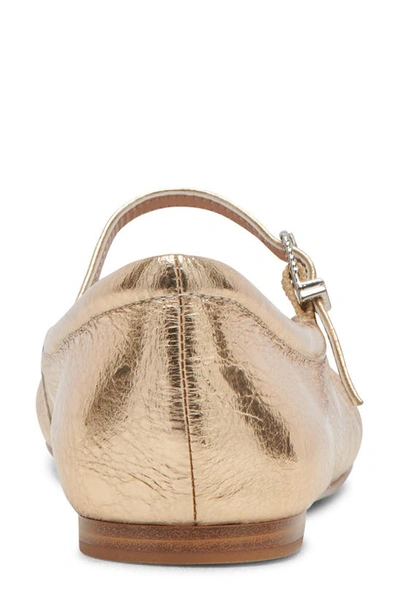 Shop Dolce Vita Reyes Mary Jane In Gold Distressed Leather