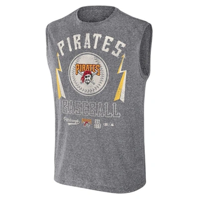 Shop Darius Rucker Collection By Fanatics Charcoal Pittsburgh Pirates Relaxed-fit Muscle Tank Top
