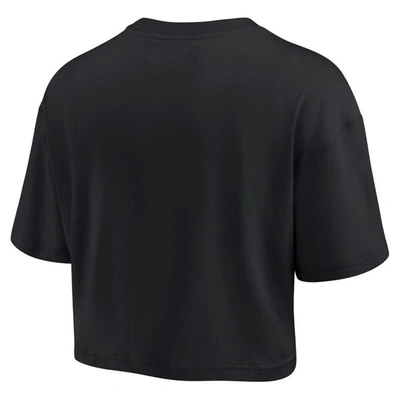 Shop Fanatics Signature Black Cincinnati Bengals Elements Super Soft Boxy Cropped T-shirt