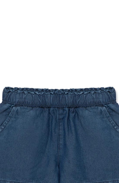 Shop Habitual Kids' Stripe Puff Sleeve Top & Denim Shorts Set