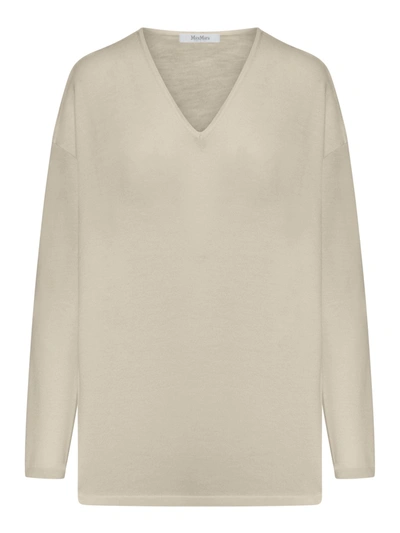 Shop Max Mara Cashmere Sweater In Nude & Neutrals