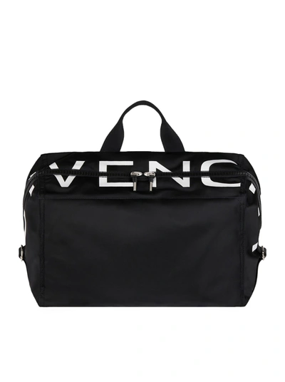Shop Givenchy Medium Pandora Bag In Nylon In Black