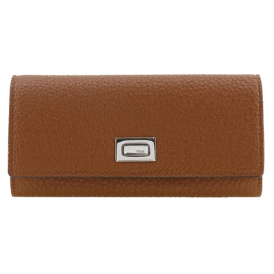Shop Fendi Peekaboo Brown Leather Wallet  ()
