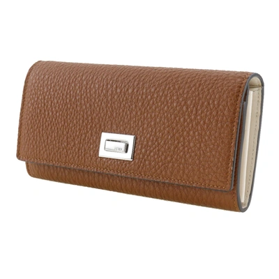 Shop Fendi Peekaboo Brown Leather Wallet  ()