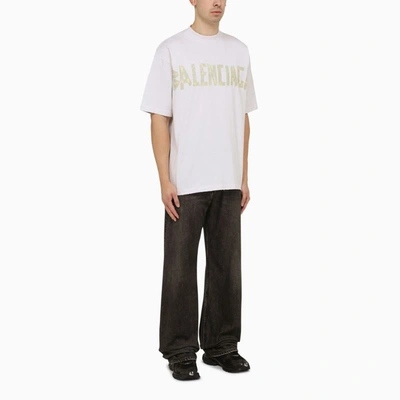 Shop Balenciaga Tape Type T-shirt In White