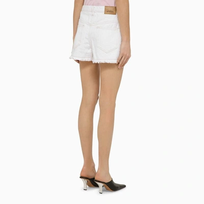 Shop Isabel Marant Denim Shorts In White