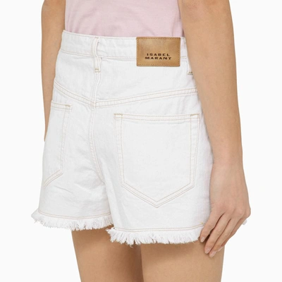 Shop Isabel Marant Denim Shorts In White