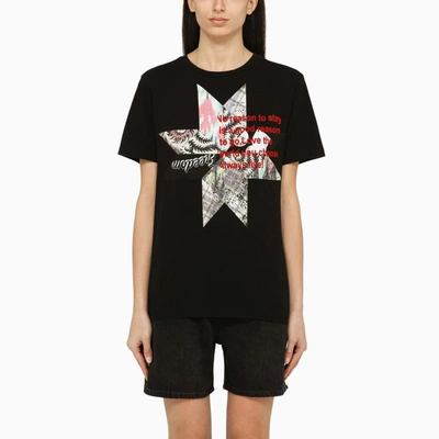 Shop Isabel Marant Étoile T-shirt With Print In Black