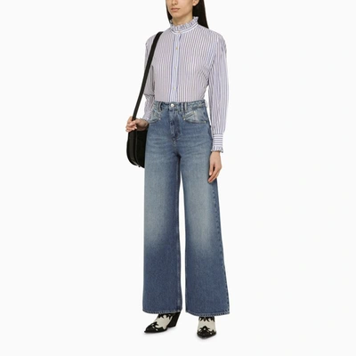 Shop Isabel Marant Loose Washed Denim Jeans In Blue