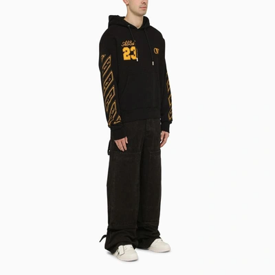 Shop Off-white ™ Black/yellow Skate Hoodie With Logo 23