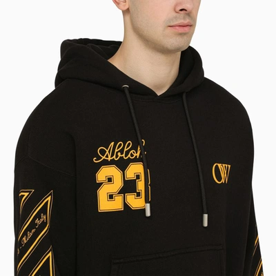 Shop Off-white ™ Black/yellow Skate Hoodie With Logo 23