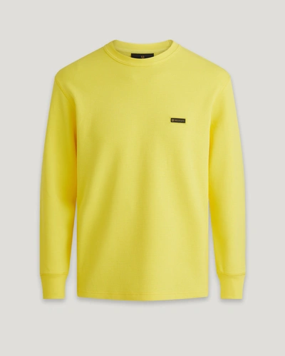 Shop Belstaff Tarn Long Sleeved Sweatshirt In Yellow Oxide