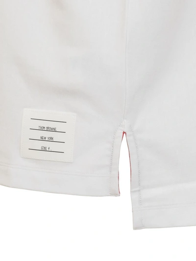 Shop Thom Browne Rwb Ribbed Polo In White