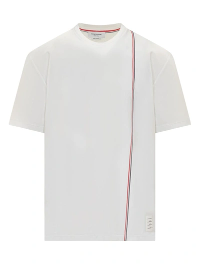 Shop Thom Browne Rwb Ribbed T-shirt In White