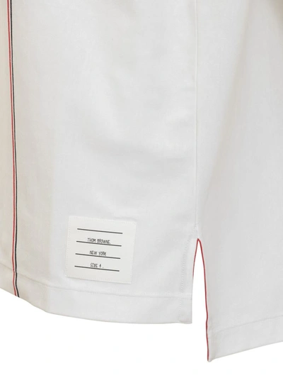 Shop Thom Browne Rwb Ribbed T-shirt In White