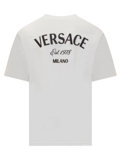 Shop Versace T-shirt  Milan Stamp In White