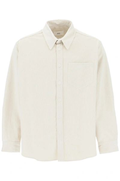 Shop Ami Alexandre Mattiussi Cotton Corduroy Overshirt