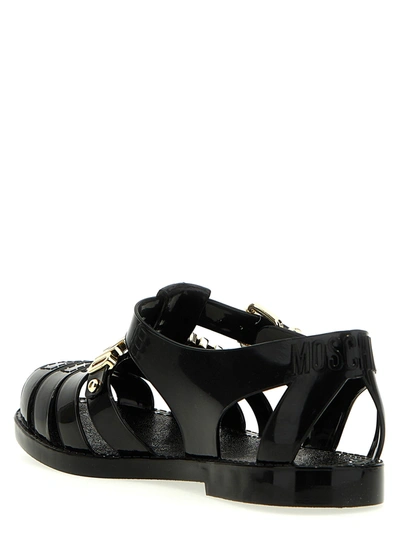 Shop Moschino Jelly Sandals Black