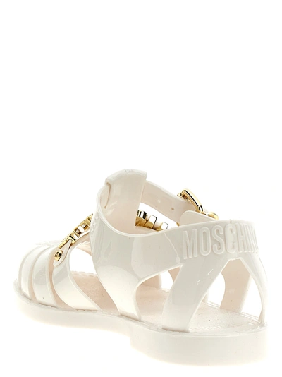 Shop Moschino Jelly Sandals White