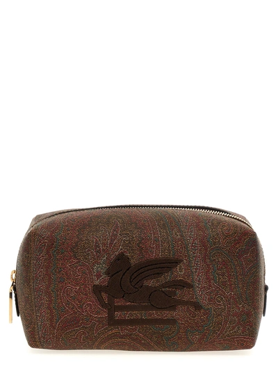 Shop Etro Logo Embroidery Beauty Brown