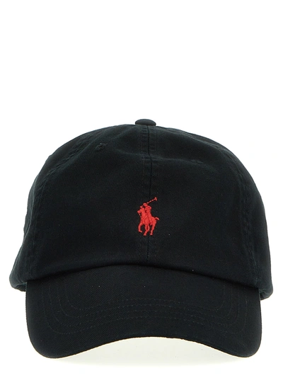 Shop Polo Ralph Lauren Logo Embroidery Cap Hats Black