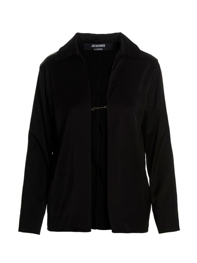 Shop Jacquemus Notte Shirt, Blouse Black