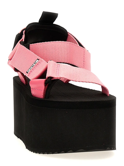 Shop Moschino Logo Sandals Multicolor