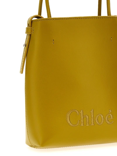 Shop Chloé Micro Chloe Sense Hand Bags Green