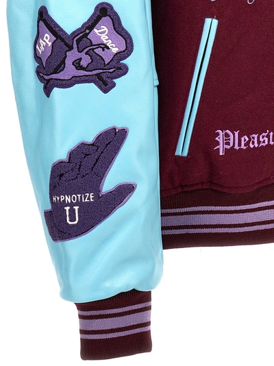 Shop Pleasures Nerd Varsity Casual Jackets, Parka Purple