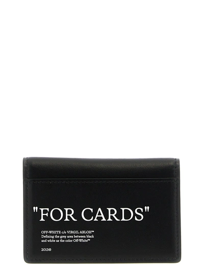 Shop Off-white Quote Bookish Wallets, Card Holders White/black