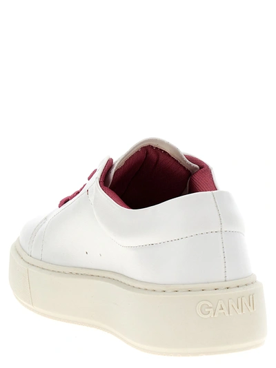 Shop Ganni Sporty Mix Sneakers Fuchsia