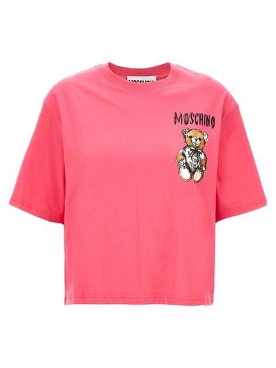 Shop Moschino Teddy Bear T-shirt Fuchsia