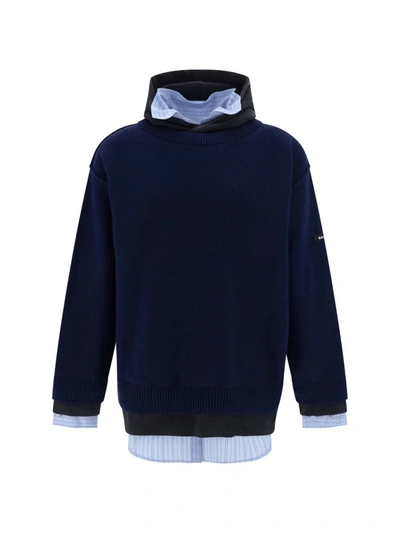 Shop Balenciaga Sweatshirts In Navy