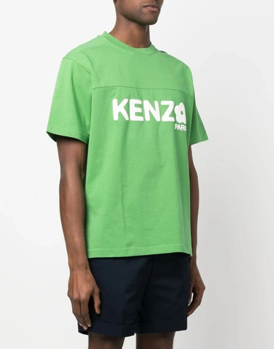 Shop Kenzo Boke Flower 2.0 Logo T-shirt In Green