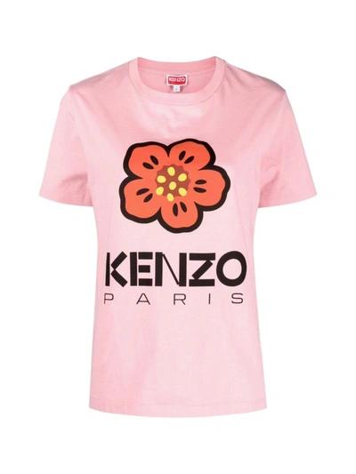 Shop Kenzo Boke Flower Logo Loose Fit T-shirt In Pink