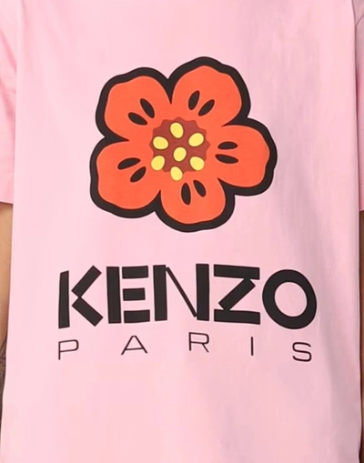 Shop Kenzo Boke Flower Logo Loose Fit T-shirt In Pink
