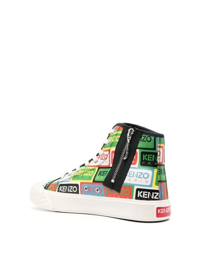 Shop Kenzo School Logo High-top Sneakers In Multiple Colors