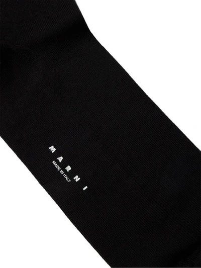 Shop Marni Logo Intarsia Socks In Black