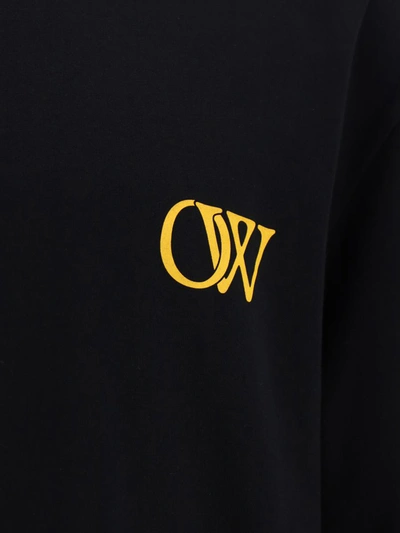 Shop Off-white T-shirts In Black Gold Fusion