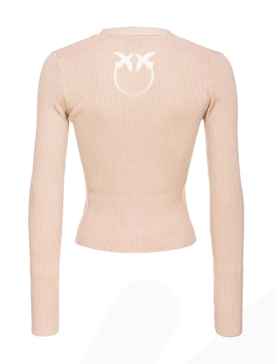 Shop Pinko Sweaters In Beige-pelle Daino