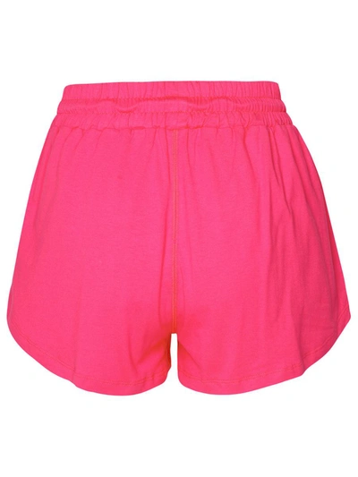 Msgm Cotton Shorts Elasticated Waistband In Fucsia