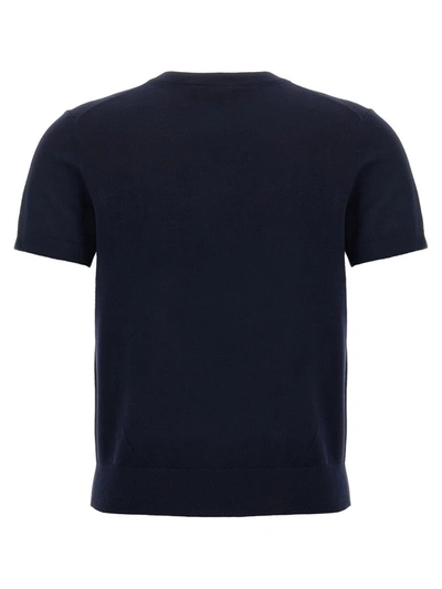 Shop Theory Short-sleeved Sweater In Blue