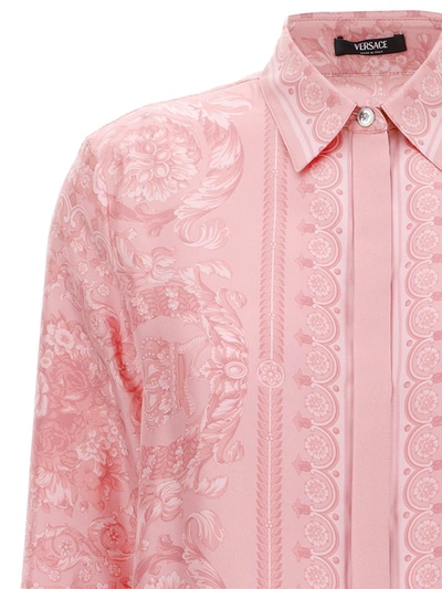 Shop Versace 'barocco' Shirt In Pink