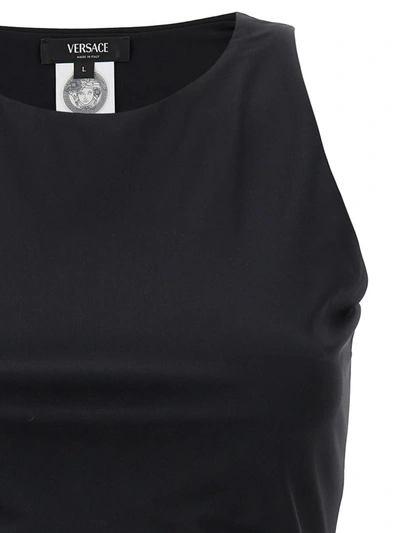 Shop Versace 'greca' Sporty Top In Black